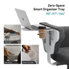 Kép 9/10 - NEWTRAL Freedom-X-FB többtesthelyzetes szék karfával, keresztezett lábas irodai szék laptop tálcával, állítható ergonomikus dönthető szék otthonra – Sötétszürke
