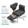 Kép 10/10 - NEWTRAL Freedom-X-FB többtesthelyzetes szék karfával, keresztezett lábas irodai szék laptop tálcával, állítható ergonomikus dönthető szék otthonra – Sötétszürke