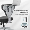 Kép 6/11 - NEWTRAL Freedom-X-FP keresztezett lábas szék karfa nélkül, ergonomikus többtesthelyzetes irodai szék állítható laptop tálcával – Sötétszürke