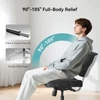Kép 10/11 - NEWTRAL Freedom-X-FP keresztezett lábas szék karfa nélkül, ergonomikus többtesthelyzetes irodai szék állítható laptop tálcával – Sötétszürke