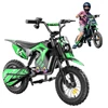 Kép 2/7 - A14 elektromos gyerek motor, 500W, 36V 5.2Ah akkumulátor, 14'' kerék, 27km/h, 22km hatótáv, tárcsafék, dupla rugózás, LCD kijelző - Zöld