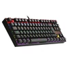Kép 2/7 - Redragon K552-KR-FR TKL mechanikus billentyűzet, 88 gombos, kompakt, piros kapcsoló, RGB háttérvilágítás, francia AZERTY - Fekete