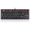 Kép 1/7 - Redragon K552-KR-FR TKL mechanikus billentyűzet, 88 gombos, kompakt, piros kapcsoló, RGB háttérvilágítás, francia AZERTY - Fekete