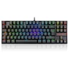 Kép 1/7 - Redragon K552P-KR-FR RGB háttérvilágítású TKL mechanikus billentyűzet, 88 gombos kompakt AZERTY FR, piros switch - Fekete
