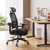 Kép 3/7 - NEWTRAL MagicH-BP ergonomikus szék lábtartóval, automatikus háttámlával, deréktámasszal, állítható kartámasszal és fejtámasszal - fekete