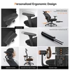 Kép 4/7 - NEWTRAL MagicH-BP ergonomikus szék lábtartóval, automatikus háttámlával, deréktámasszal, állítható kartámasszal és fejtámasszal - fekete