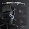 Kép 6/7 - NEWTRAL MagicH-BP ergonomikus szék lábtartóval, automatikus háttámlával, deréktámasszal, állítható kartámasszal és fejtámasszal - fekete