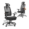 Kép 1/7 - NEWTRAL MagicH-BP ergonomikus szék lábtartóval, automatikus háttámlával, deréktámasszal, állítható kartámasszal és fejtámasszal - fekete