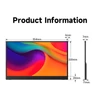 Kép 7/7 - AOSIMAN S156FPC hordozható monitor, 15.6" Full HD kijelző, dupla hangszóró, kompatibilis PS, Xbox, Switch, laptop, telefon