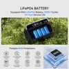 Kép 5/8 - Flashfish BP030B 300W hordozható erőmű, 230,4Wh LiFePO4 akkumulátorral, 600W csúcs, AC kimenet, napelemes töltés kempinghez és vészhelyzethez