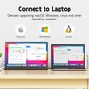 Kép 4/6 - AOSIMAN P156QCC 15.6" hordozható monitor, 2560x1600, 100% sRGB, könnyű és vékony, utazáshoz ideális, Type-C, HDMI, sztereó hangszóró