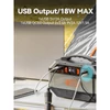 Kép 4/6 - Flashfish P56 hordozható erőmű, 288Wh/78000mAh akkumulátor, 330W szinuszos inverter, 600W csúcsteljesítmény, napelemes töltés, LED kijelző