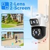 Kép 5/7 - Hiseeu WS318B 4K 6MP kültéri WiFi kamera, dupla lencse, színes éjjellátó, AI emberfelismerés, IP66 időjárásálló