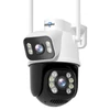 Kép 1/7 - Hiseeu WS318B 4K 6MP kültéri WiFi kamera, dupla lencse, színes éjjellátó, AI emberfelismerés, IP66 időjárásálló