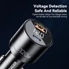 Kép 6/9 - ESSAGER 120W autós töltő, USB-A+Type-C, digitális kijelző, intelligens chip, rugós kialakítás
