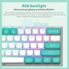Kép 7/15 - Redragon K683WB-RGB vezetékes mechanikus billentyűzet, 87 gomb, mágneses lineáris kapcsoló, PBT kupak, 8000Hz, RGB háttérvilágítás - fehér/zöld