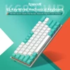 Kép 11/15 - Redragon K683WB-RGB vezetékes mechanikus billentyűzet, 87 gomb, mágneses lineáris kapcsoló, PBT kupak, 8000Hz, RGB háttérvilágítás - fehér/zöld