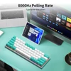 Kép 13/15 - Redragon K683WB-RGB vezetékes mechanikus billentyűzet, 87 gomb, mágneses lineáris kapcsoló, PBT kupak, 8000Hz, RGB háttérvilágítás - fehér/zöld