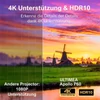 Kép 8/12 - Ultimea Apollo P60 projektor, 900 ANSI lumen, natív 1080P, 30W hangszóró, 4K támogatás, autofókusz, 6D trapézkorrekció, Bluetooth 5.3