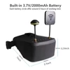 Kép 4/6 - EV800D FPV szemüveg DVR-rel, 5" LCD kijelzővel, beépített antennával, 2000mAh akkuval drónhoz, RC autóhoz, analóg FPV kamerához