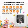 Kép 5/5 - AOSEED X-MAKER JOY AI+ V4.0 gyerek 3D nyomtató, zárt ház, 120×120×120mm, 260℃ fúvóka, 300mm/s, Wi-Fi, App vezérlés