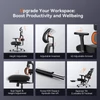 Kép 2/8 - NEWTRAL NT002 ergonomikus szék lábtartóval és levehető munkafelülettel - fekete
