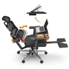 Kép 1/8 - NEWTRAL NT002 ergonomikus szék lábtartóval és levehető munkafelülettel - fekete