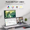 Kép 3/7 - UPERFECT Delta Max 18,5" hordozható dupla kijelző, Full HD IPS, 100Hz, 100% sRGB, hangszóró, 360° állvány, laptop/PC/konzol bővítő