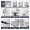 Kép 6/9 - NEWTRAL MagicH-GPro ergonomikus szék lábtartóval és levehető munkaasztallal, szürke