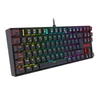 Kép 2/15 - Redragon K552P-KR-ES mechanikus gamer billentyűzet – spanyol kiosztás, 87 gomb, RGB, kék kapcsoló, USB, PC-hez, laptophoz – fekete