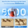 Kép 2/9 - LONGER Nano Pro 12W okos lézergravírozó, két FAC diódás lézer, 5000mm/s sebesség, 0,02mm pontosság, LightBurn/LaserGRBL, 10mm fa vágás, 100x100mm