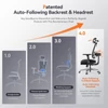 Kép 4/6 - NEWTRAL MagicH-BPro ergonomikus szék lábtartóval, automatikus háttámla-fejtámla követéssel, deréktámasszal, állítható kartámasszal - fekete