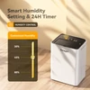 Kép 11/16 - Solayce PD12R-02EE páramentesítő 12L/nap, 3.2L tartály, digitális kijelző, 35㎡-ig, időzítő, ideális hálószobába, pincébe, garázsba, konyhába, ruhaszárításhoz