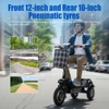 Kép 6/9 - TWOFISH TF03 elektromos roller levehető üléssel, 350W motorral, 48V 15Ah akkuval, 28 km/h, 30 km hatótáv, tárcsafék, rugós első felfüggesztés - kék 