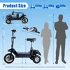 Kép 9/9 - TWOFISH TF03 elektromos roller levehető üléssel, 350W motorral, 48V 15Ah akkuval, 28 km/h, 30 km hatótáv, tárcsafék, rugós első felfüggesztés - kék 