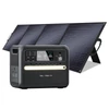 Kép 1/13 - TALLPOWER V2400 hordozható erőmű + TP200 200W összecsukható napelem, 2160Wh LiFePO4 generátor, 2400W AC kimenet, PD 100W, UPS, LED, 13 port