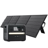 Kép 1/13 - TALLPOWER V2400 hordozható erőmű + TP400 400W napelem, 2160Wh LiFePO4 generátor, 2400W AC kimenet, PD 100W, UPS, LED, 13 aljzat