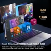 Kép 17/20 - Ninkear N16 Pro laptop, 16" 2.5K IPS 120Hz kijelző, Intel Core i7-13620H, 16GB RAM, 512GB SSD, fém ház, WiFi 6, Bluetooth 5.0, Type-C