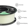Kép 3/11 - ERYONE 1.75mm világító PLA 3D nyomtató filament, 1kg, fénylő hatású szál - zöld 