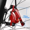 Kép 8/9 - DYISLAND XT-7 hidraulikus tárcsafék készlet, bowdenes első-hátsó fék MTB / országúti / elektromos kerékpárhoz - Piros