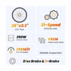 Kép 3/20 - Touroll U1 26” elektromos MTB terepkerékpár, 250W motorral, 36V 13Ah kivehető akkumulátorral, 65 km hatótávval, Shimano 21 sebességgel - fekete