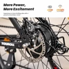 Kép 4/20 - Touroll U1 26” elektromos MTB terepkerékpár, 250W motorral, 36V 13Ah kivehető akkumulátorral, 65 km hatótávval, Shimano 21 sebességgel - fekete