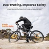 Kép 7/20 - Touroll U1 26” elektromos MTB terepkerékpár, 250W motorral, 36V 13Ah kivehető akkumulátorral, 65 km hatótávval, Shimano 21 sebességgel - fekete