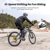 Kép 8/20 - Touroll U1 26” elektromos MTB terepkerékpár, 250W motorral, 36V 13Ah kivehető akkumulátorral, 65 km hatótávval, Shimano 21 sebességgel - fekete