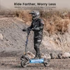 Kép 5/19 - Ausom DT2 Pro elektromos roller, 2×1100W motorral, 52V 23.4Ah akkumulátorral, 68 km/h sebesség, 115 km hatótáv, hidraulikus fékek, lengőkar felfüggesztés