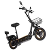 Kép 9/20 - KuKirin C1 Pro elektromos roller, 500W motor, 48V 26Ah akkumulátor, 100 km hatótáv, 14" kerék, összecsukható, hátsó ülés és kosár - fekete