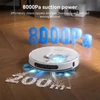 Kép 3/9 - Tesvor S8 Max robotporszívó 3 az 1-ben: porszívóz, söpör és felmos, 8000Pa erős szívóerő, LiDAR navigáció, önürítő 2.5L portartály, app vezérlés