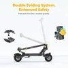 Kép 12/20 - Ausom L2 elektromos roller, 2×800W motorral, 48V 15,6Ah akkumulátor, 10" kerék, 55 km/h, 70 km hatótáv, tárcsafék, lengőkar felfüggesztés, LCD kijelző