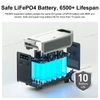 Kép 8/13 - FOSSiBOT FB3840 bővítő akkumulátor, 3840Wh LiFePO4 akkucsomag F3600 Pro generátorhoz