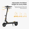 Kép 10/20 - Ausom L1 elektromos roller, 500W motor, 48V 15.6Ah akkumulátor, 70km hatótáv, ABE minősítés, 10" kerék, lengőkar felfüggesztés, NFC zár